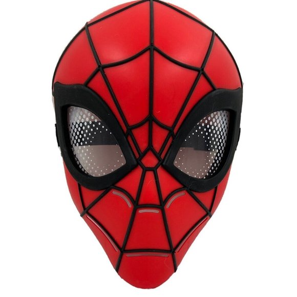 Hasbro Marvel Spiderman Mask 2018 Adjustable Strap Hard  Plastic  Breathe Holes - Picture 1 of 11